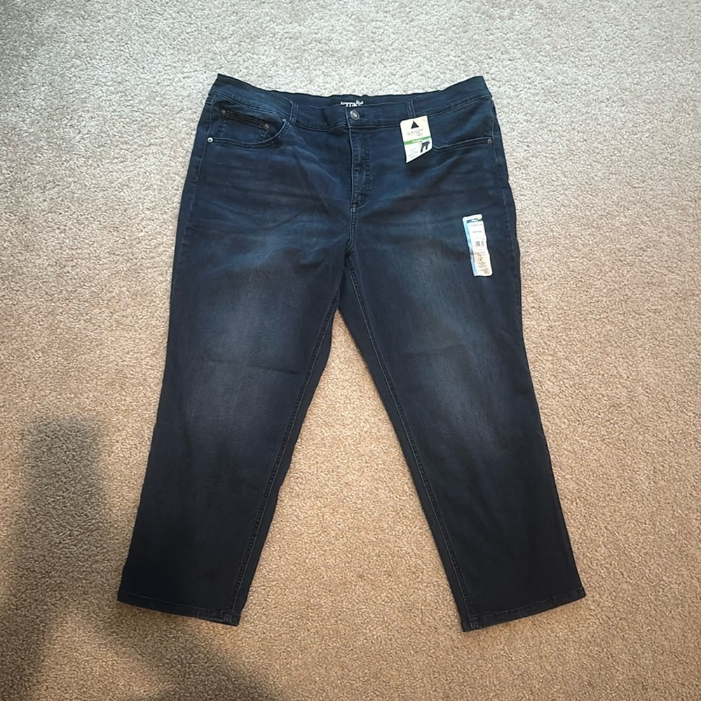 Terra & Sky Straight Leg High Rise Plus Size Jeans